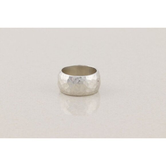 Sterling Silver Hammered Band Ring Thick Cigar Band Silpada Size 6 1/2 - Picture 8 of 8